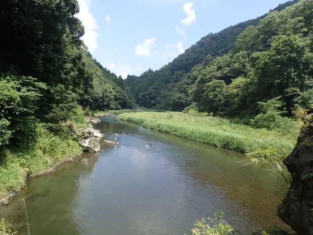 御岳渓谷でのカヤック